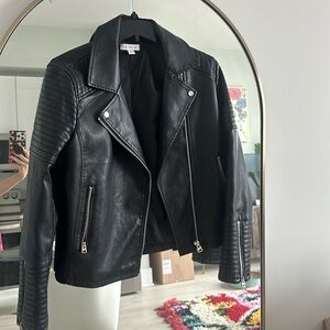 Top shop black leather jacket